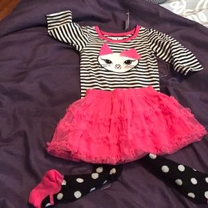 Cat bodysuit skirt /Halloween
